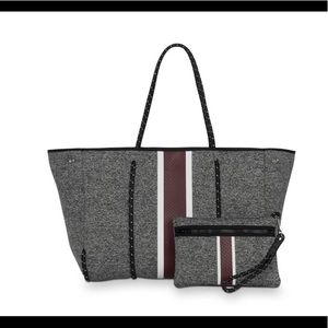 Neoprene tote with smaller wristlet inside